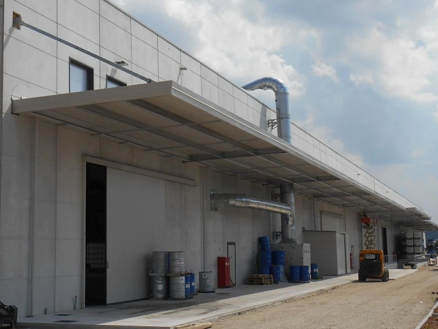 Pensiline Capannone Industriale Prefabbricato